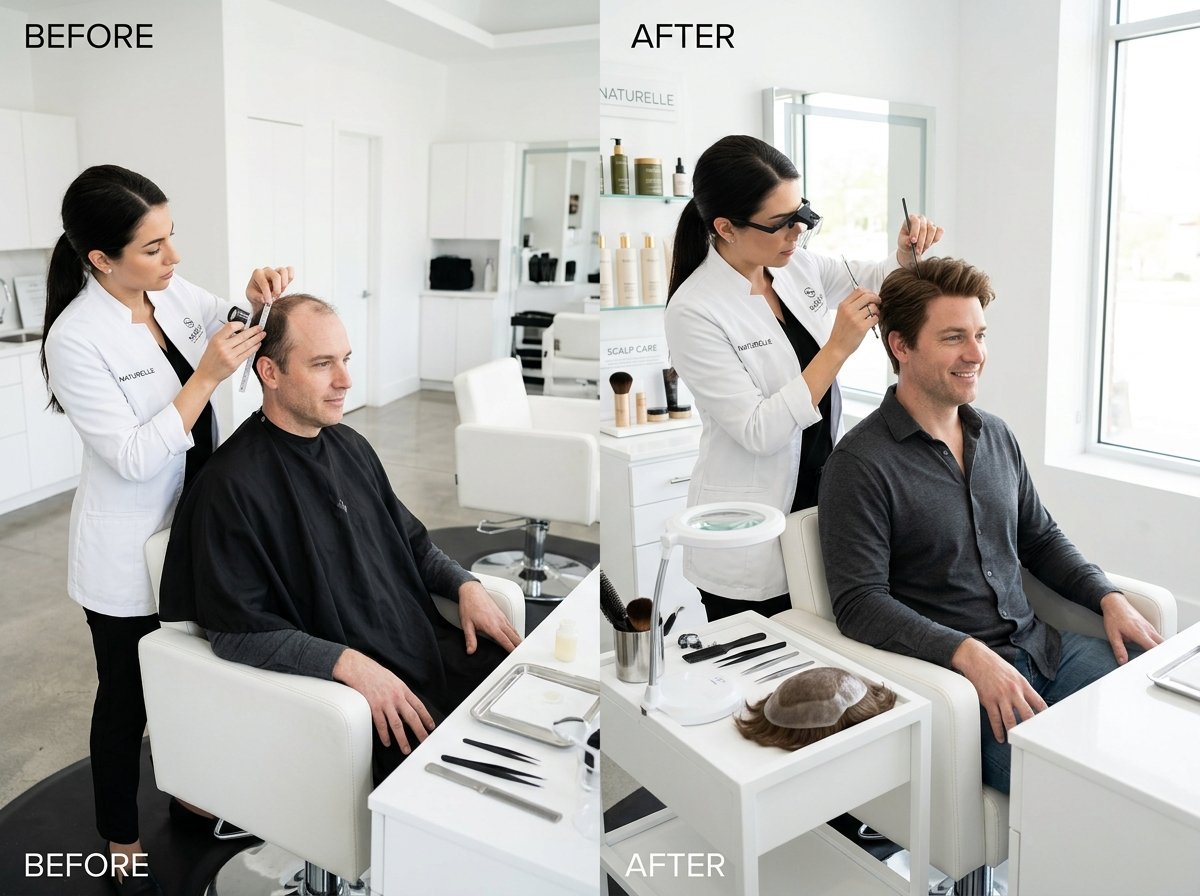 Karadeniz bölgesi HB Hair Studio doğal protez saç uygulaması ve kişiye özel sistem tasarımı